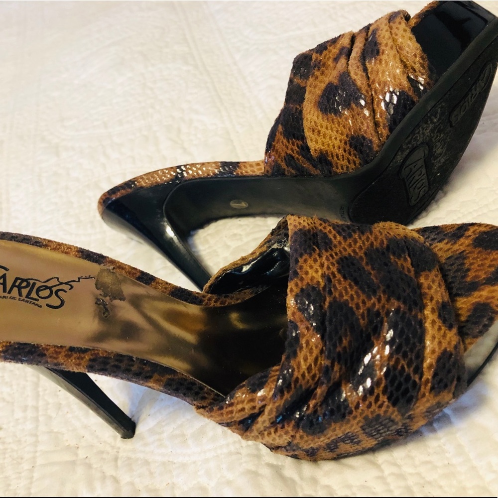 CARLOS SANTANA LEOPARD HEELS